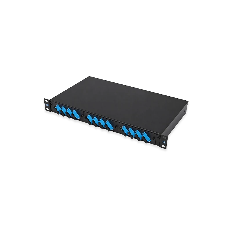 HCS Fiber Optic SC Duplex Patch Panel 12 Port Blank 1U - Black PFO-11222-1U