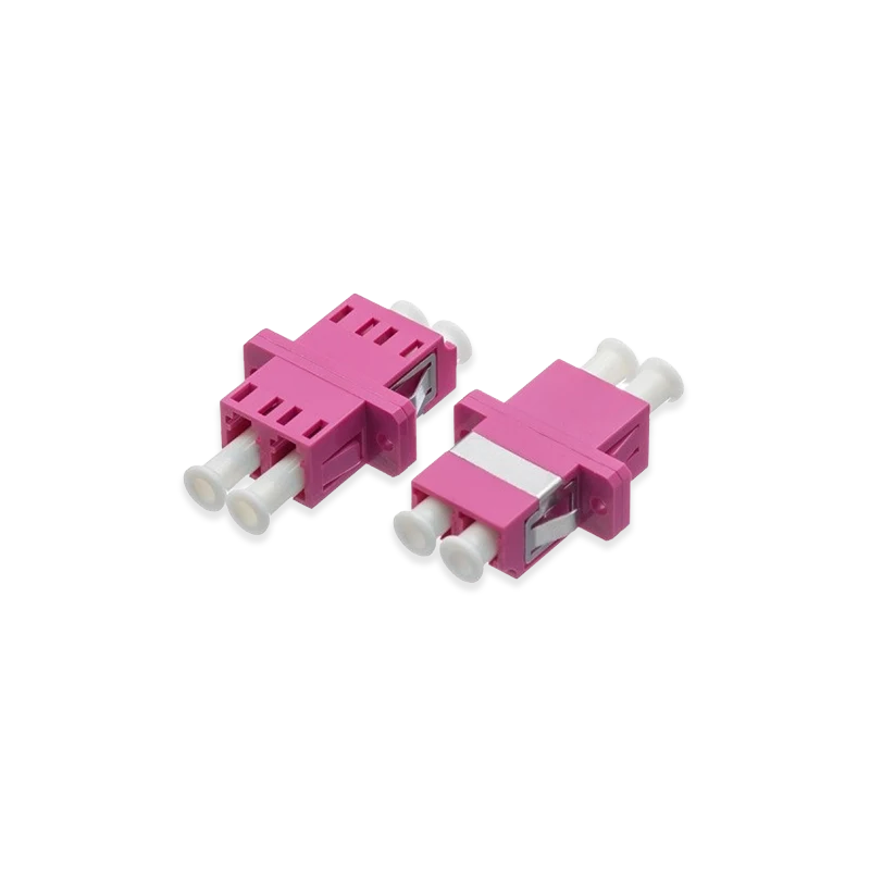 HCS OM4 LC Duplex Plastic Adapter – Aqua Multimode VFO-27201V