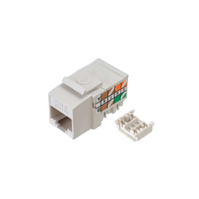 HCS CAT6 UTP Keystone Jack RJ-45 180° - Beyaz J6E-00873