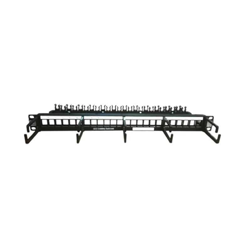 HCS 24 Port Keystone Blank Patch Panel 1U - Dual Organizer P00-02490-1U