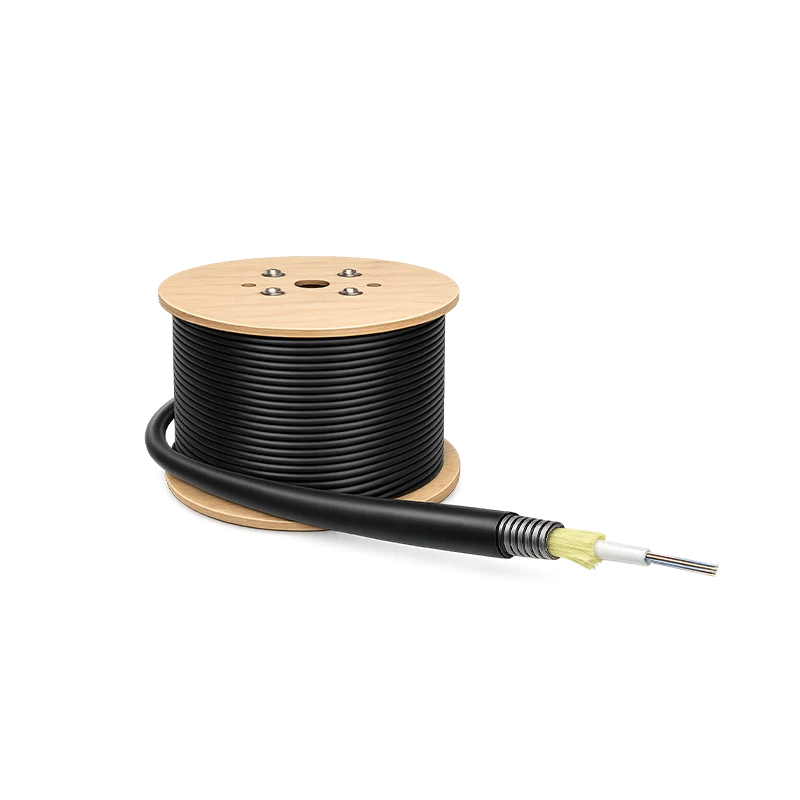 HCS OM2 24 Fiber Stainless Steel Armored Cable - Outdoor MLT Black U52-02441